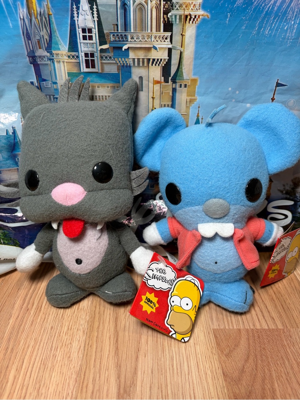 The Simpsons Itchy and Scratchy Funko 7” Plush Set of 2.